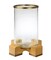 Jamie Young Company Vector Hurricane Candle Holder - 14.5" - Clear and Brown